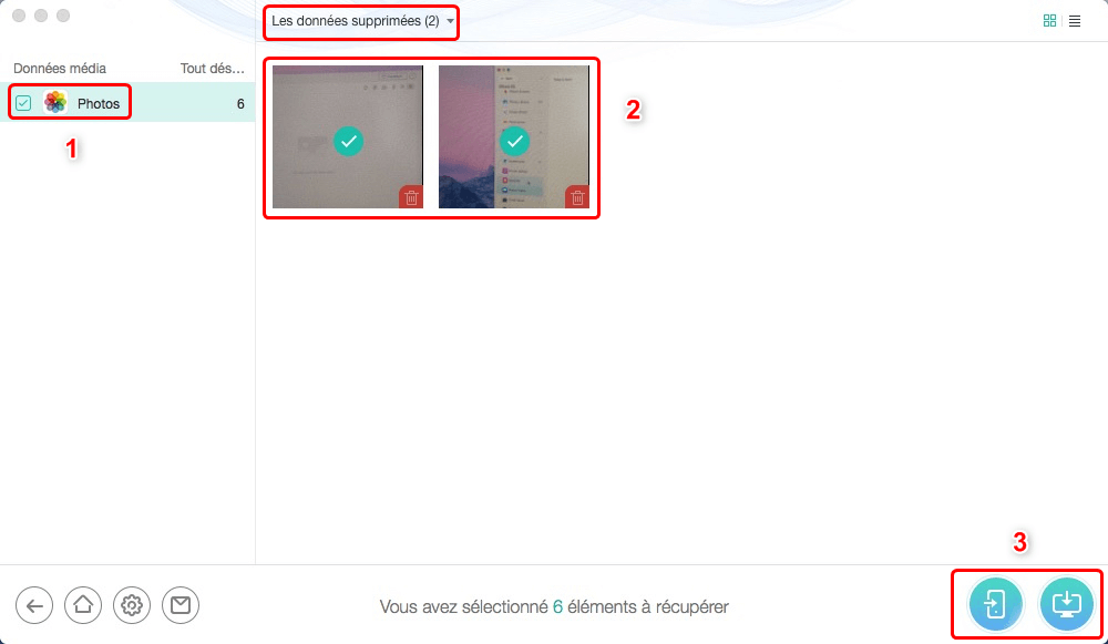 Les photos supprimées sur iPhone