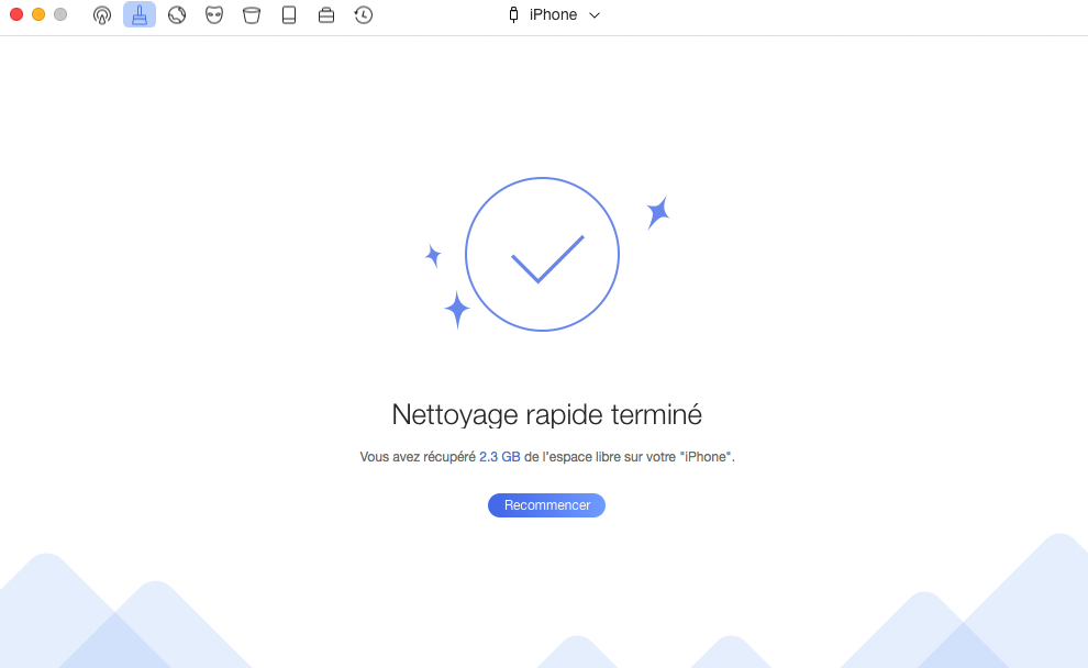 Nettoyage terminé