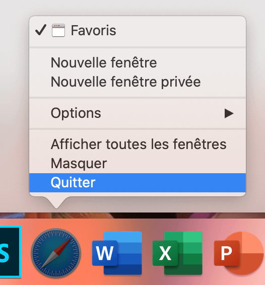 Comment quitter les applications