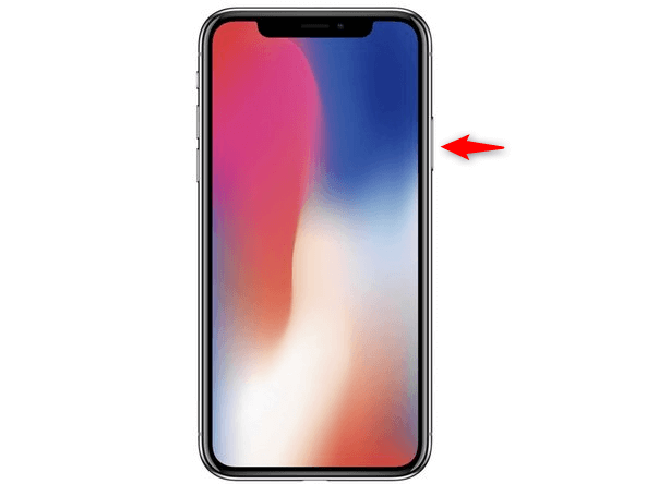 Appui sur le bouton latéral