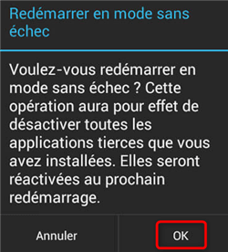 Cliquez sur OK