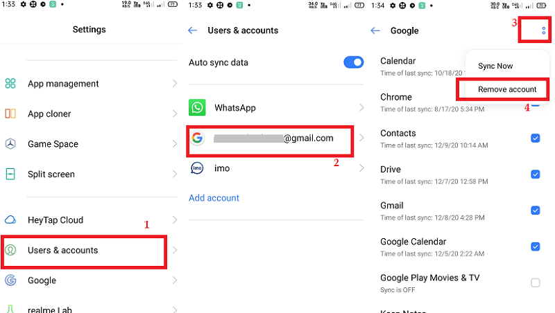 Remove Google account from Android before factory reset