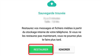 Restaurer de la sauvegarde WhatsApp sur iPhone