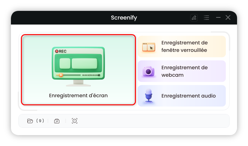 Enregistrement d'écran