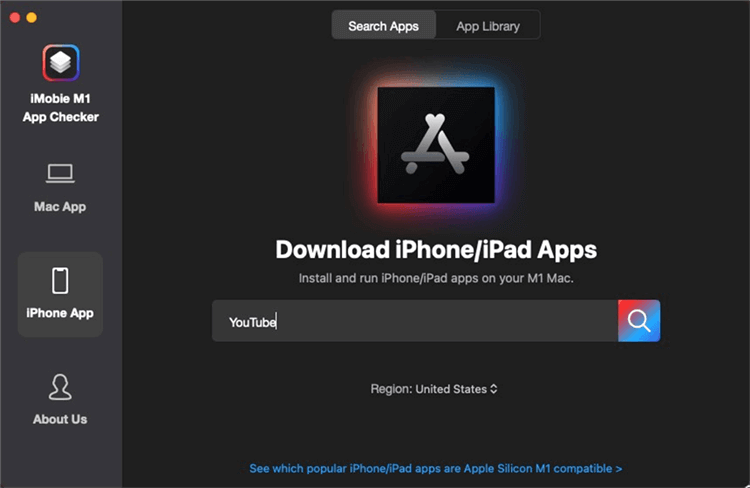 Search the App Under iMobie M1 App Checker (Desktop)
