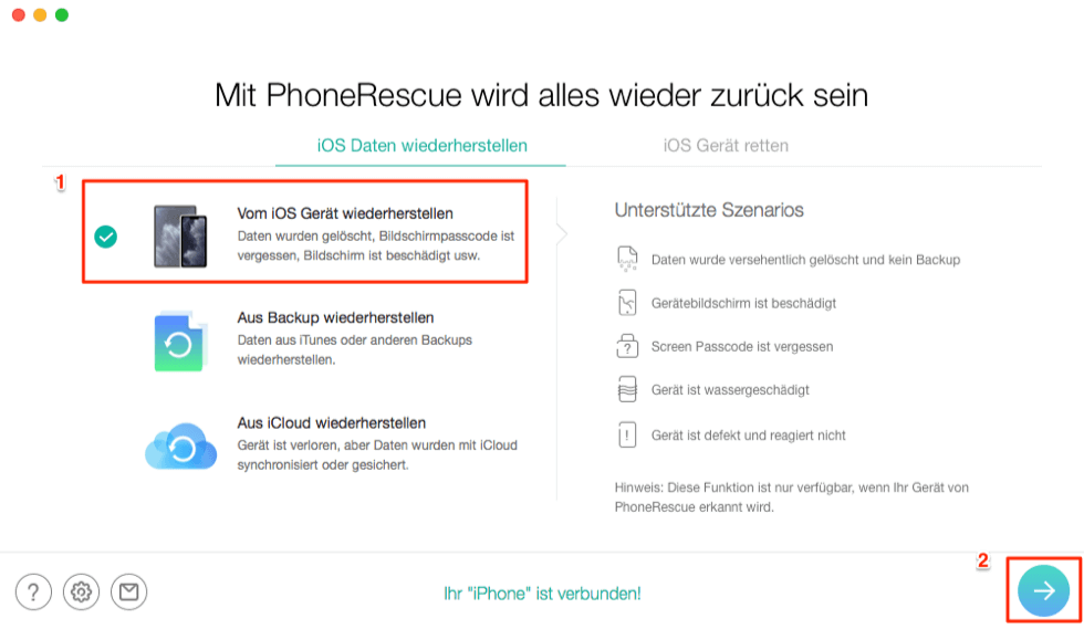 iPhone deaktiviert Datten retten - So geht es