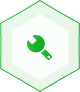 Hexagone vert avec troglodyte