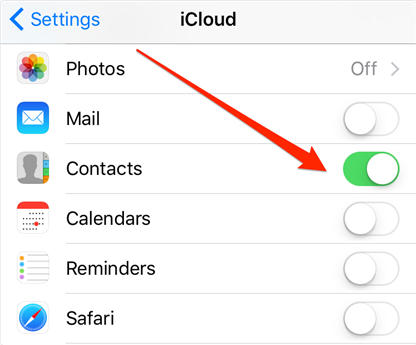 Sync iPhone Contacts to iCloud