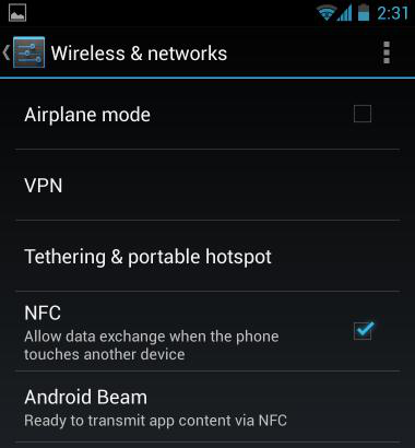 Transfer Music from Android to Android via NFC - Step 1