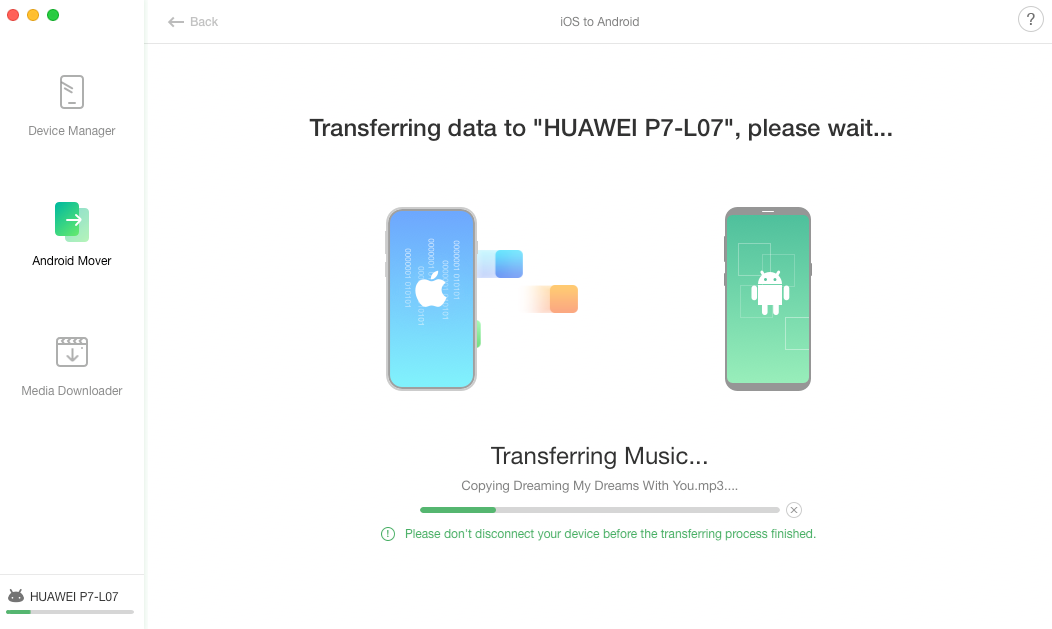 How to Transfer Music from iPhone to Android – Step 3