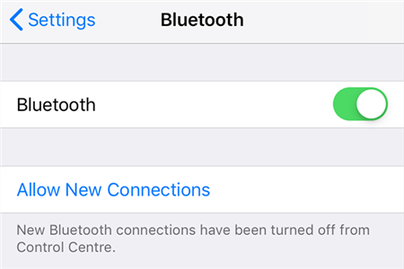 Enable Bluetooth on iPhone