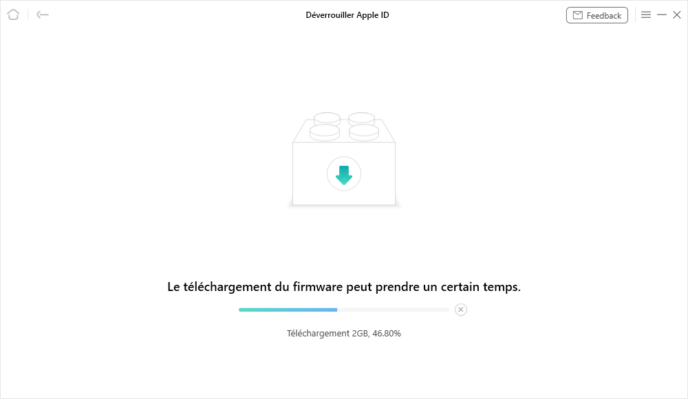 Le processus de téléchargement du progiciel va commencer