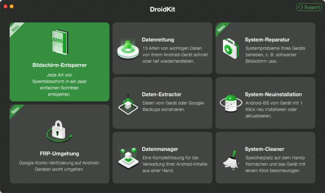 Computerbildschirm mit Symbolen