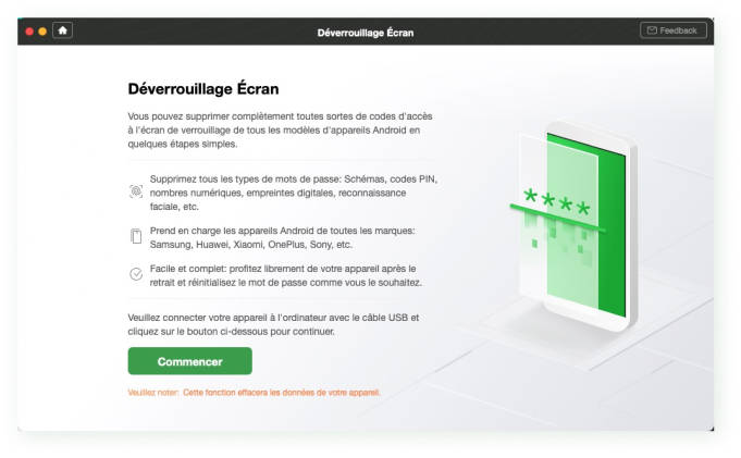 Téléphone avec étoile verte