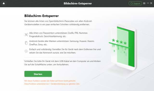 Telefon mit Bitcoin-Bildschirm