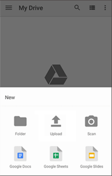 Upload Files to Google Drive