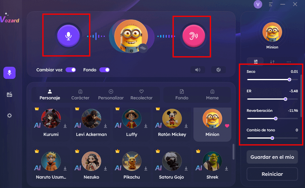 Cambiar tu voz en tiempo real-cambiador de voz con efectos 