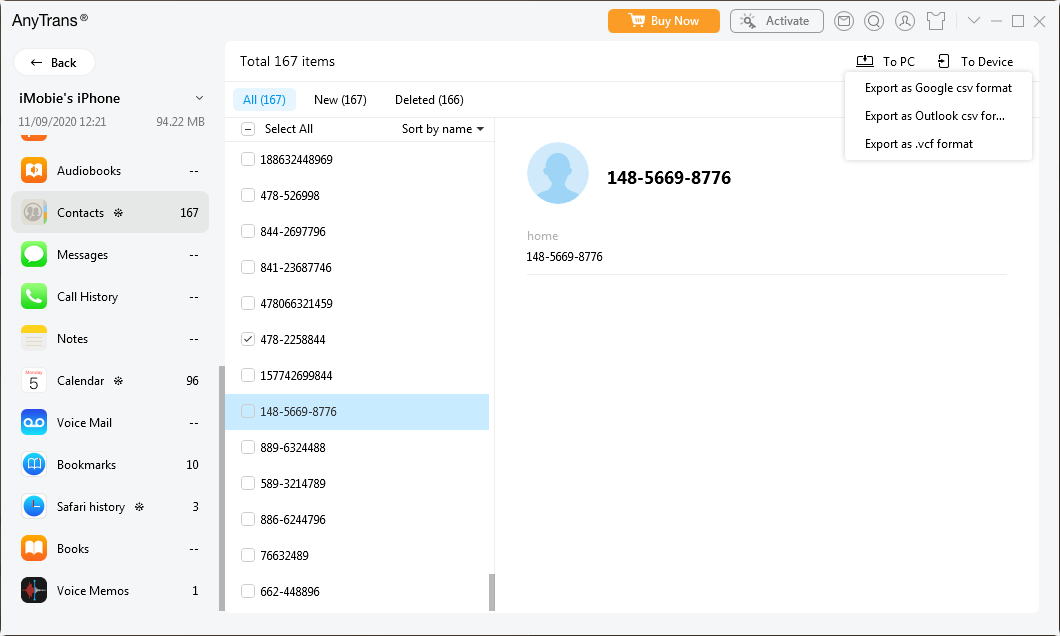 Set for The Output Format in AnyTrans
